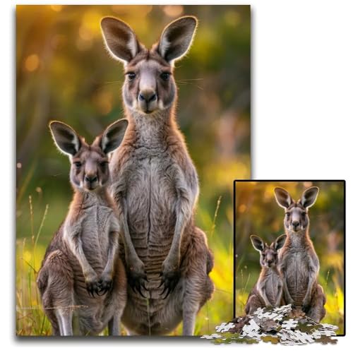 1000-teiliges Puzzle für Erwachsene Tierfamilien-Puzzle Spaß für zu Hause Aktivitäten Geburtstagsgeschenk Reisegeschenke 1000 PCS (75 x 50 cm) von ZZQWIPEIS