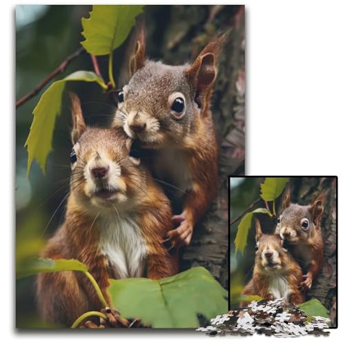 1000-teiliges Puzzle für Erwachsene Tierfamilien-Puzzle Spaß für zu Hause Aktivitäten Geburtstagsgeschenk Reisegeschenke 1000 Teile (38 x 26 cm) von ZZQWIPEIS