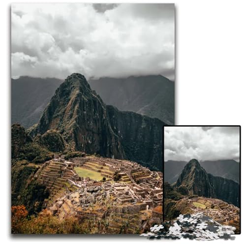 1000-teiliges Puzzle für Erwachsene antike Ruinen Holzpuzzle Heimaktivität für Feiertage Geburtstage und Familienspieleabende 1000 Teile (75 x 50 cm) von ZZQWIPEIS