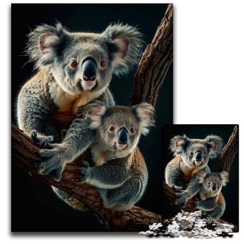 1000-teiliges Puzzle mit Tierfamilie unmögliches Puzzle für Erwachsene pädagogische Aktivität zur Verbesserung kognitiver Fähigkeiten 1000 Teile (75 x 50 cm) von ZZQWIPEIS
