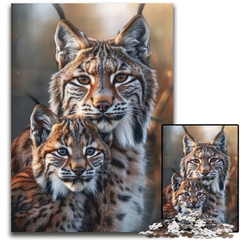 1000-teiliges Puzzle mit Tierfamilien-Papierpuzzle für Erwachsene Weihnachten Halloween Ostern Neujahr 1000 PCS (38 x 26 cm) von ZZQWIPEIS