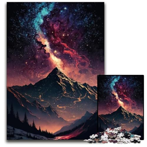A Galaxy Mountain View Puzzles für Erwachsene 1000 Puzzles für Erwachsene perfekt als Geburtstags- Weihnachts 1000 Teile (38 x 26 cm) von ZZQWIPEIS