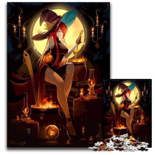 AFK Journey 1000-teiliges Puzzle Holzpuzzle anspruchsvolles Denkspiel für Teenager Spaß am Familienspielabend 1000 Teile (75 x 50 cm) von ZZQWIPEIS