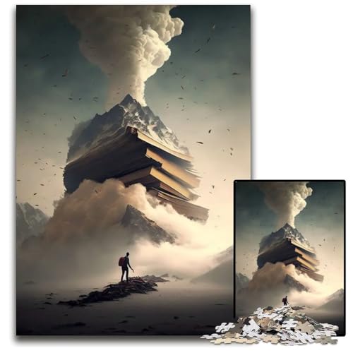 Abenteuer in einem Buch 1000-teiliges Puzzle für Erwachsene Puzzles für Erwachsene zur Heimdekoration Gehirntraining 1000 Teile (75 x 50 cm) von ZZQWIPEIS