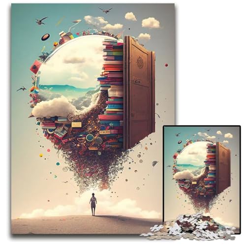 Abenteuer in einem Buch 1000-teiliges Puzzle für Erwachsene anspruchsvolles DIY-Denkspiel perfektes Familienspiel oder dekoratives Geschenk 1000 Teile (38 x 26 cm) von ZZQWIPEIS