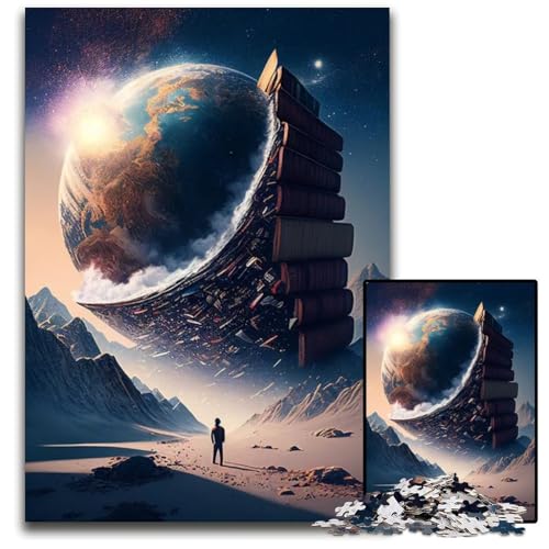 Abenteuer in einem Buch Puzzles für Erwachsene 1000 Puzzles für Erwachsene für Teenager und Familien perfekte DIY-Dekoration und knifflige Herausforderung 1000 Teile (38 x 26 cm) von ZZQWIPEIS