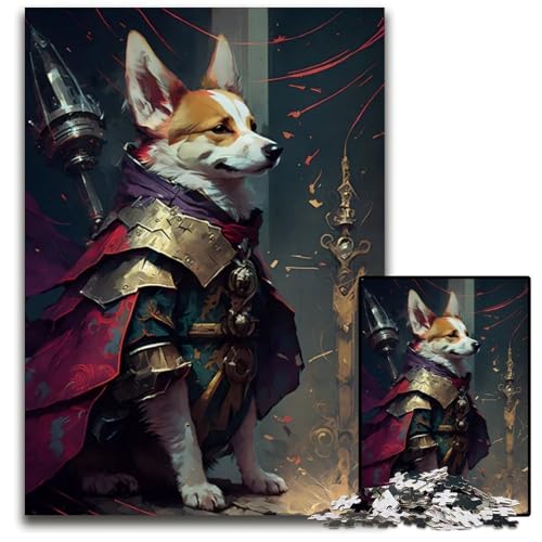 Abenteuerliches Corgi-Puzzle 1000 Teile anspruchsvolle Puzzles kreatives Familienspiel und Heimdekoration Teenager 1000 Teile (38 x 26 cm) von ZZQWIPEIS