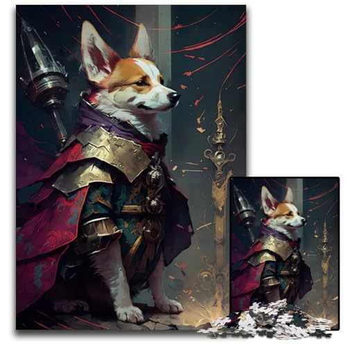Abenteuerliches Corgi-Puzzle mit 1000 Teilen Geschenke Holzpuzzle perfekt für Familienfeiern Geburtstage Feiertage 1000 Teile (75 x 50 cm) von ZZQWIPEIS