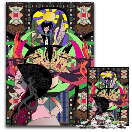 Abstrakte Anime-Figur 1000 Teile Puzzle Geschenke Papierpuzzle perfekt für Familienfeiern Geburtstage Feiertage 1000 Teile (38 x 26 cm) von ZZQWIPEIS