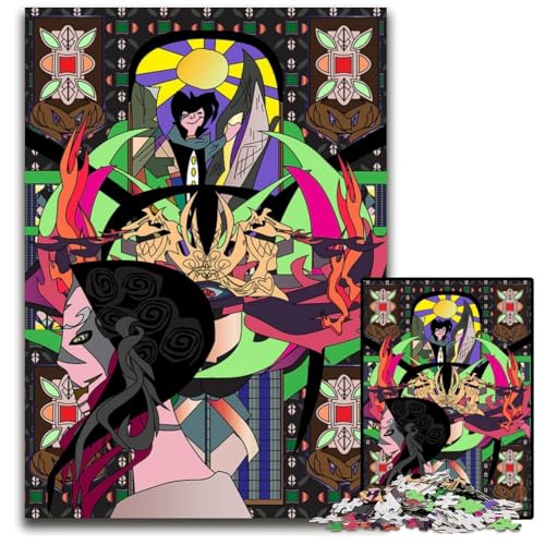 Abstrakte Anime-Figur 1000-teiliges Puzzle für Erwachsene anspruchsvolles DIY-Denkspiel perfektes Familienspiel oder dekoratives Geschenk 1000 Teile (75 x 50 cm) von ZZQWIPEIS