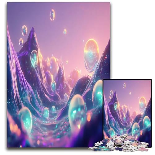 Abstrakte Blasenlandschaft 1000-teiliges Puzzle Geschenke Papierpuzzle für Erwachsene für Teenager Familienspieleabend hirnfordernde Geschenkidee 1000 Teile (38 x 26 cm) von ZZQWIPEIS