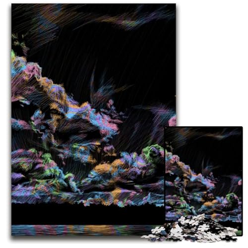 Abstrakte Wolkenkunst 1000-teiliges Puzzle für Erwachsene anspruchsvolles DIY-Denkspiel perfektes Familienspiel oder dekoratives Geschenk 1000 Teile (38 x 26 cm) von ZZQWIPEIS