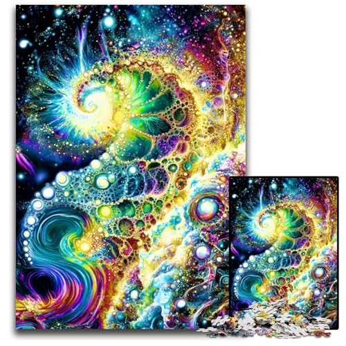 Abstrakte kosmische Spirale 1000-teiliges Puzzle für Erwachsene anspruchsvolle Puzzles anspruchsvolles Denkspiel entspannendes Spielzeug für Teenager 1000 Teile (38 x 26 cm) von ZZQWIPEIS