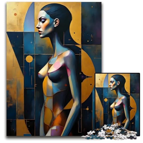 Abstrakte weibliche Figur 1000-teiliges Puzzle für Erwachsene Papierpuzzle für Erwachsene perfekt als Geburtstags- Weihnachts 1000 PCS (38 x 26 cm) von ZZQWIPEIS
