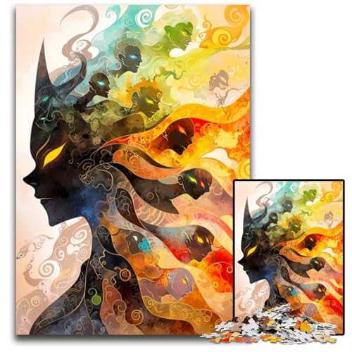 Abstrakte weibliche Figur mit Mehreren Gesichtern Puzzle 1000 Teile für Erwachsene Unmögliches Puzzle für Erwachsene Familie und Freunde geeignet für alle Altersgruppen 1000 Teile (38 x 26 cm) von ZZQWIPEIS
