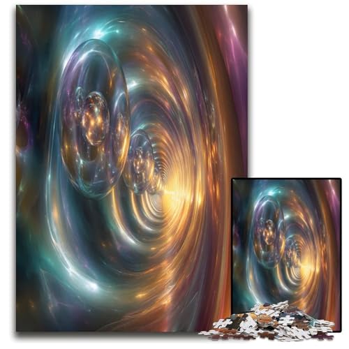 Abstrakter kosmischer Tunnel 1000-teiliges Puzzle Papierpuzzle anspruchsvolles Denkspiel für Teenager Spaß am Familienspielabend 1000 Teile (38 x 26 cm) von ZZQWIPEIS