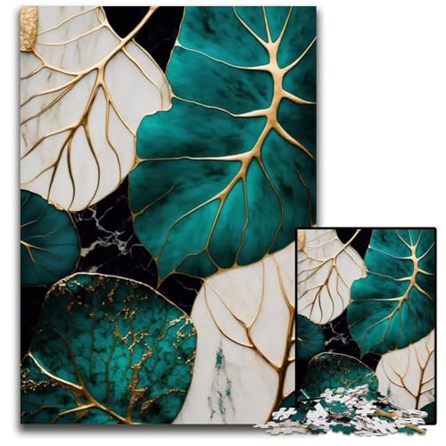 Abstraktes botanisches Kintsugi-Puzzle mit 1000 Teilen für Erwachsene. Puzzle für Erwachsene Familie und Freunde. Geeignet für alle Altersgruppen. 1000 Teile (75 x 50 cm). von ZZQWIPEIS