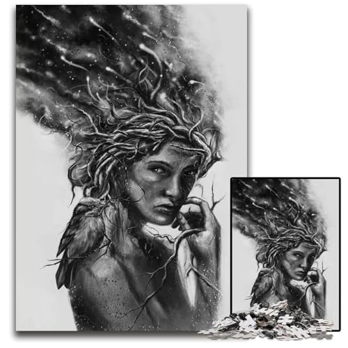 Affinity Puzzle mit digitalem Malen und Zeichnen 1000 Teile für Erwachsene Holzpuzzle DIY-Dekoration Gehirn-Herausforderung für Erwachsene Familienurlaubsgeschenk 1000 Teile (75 x 50 cm) von ZZQWIPEIS