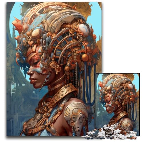 African Queen 1000-teiliges Puzzle für Erwachsene anspruchsvolles DIY-Denkspiel perfektes Familienspiel oder dekoratives Geschenk 1000 Teile (75 x 50 cm) von ZZQWIPEIS