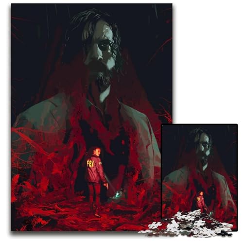 Alan Wake 1000-teiliges Puzzle für Erwachsene Puzzles für Erwachsene zur Heimdekoration Gehirntraining 1000 Teile (75 x 50 cm) von ZZQWIPEIS