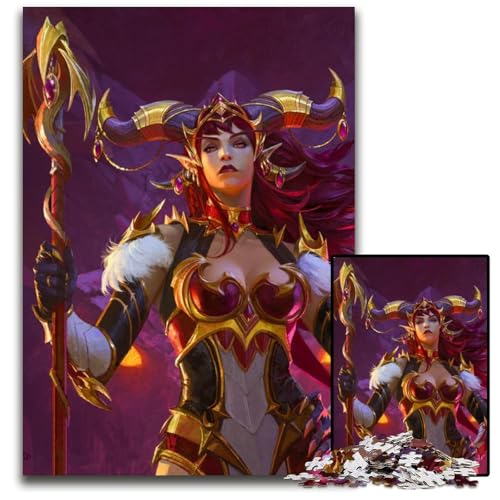 Alexstrasza 1000-teiliges Puzzle für Erwachsene Holzpuzzle für Erwachsene perfekt als Geburtstags- Weihnachts 1000 Teile (75 x 50 cm) von ZZQWIPEIS