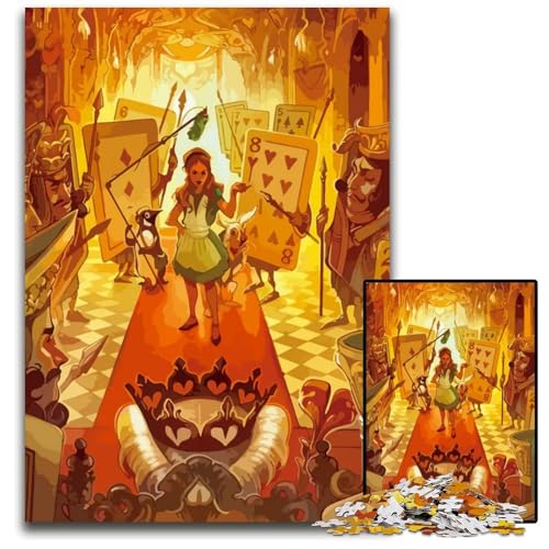 Alice im Wunder 1000-teiliges Puzzle für Erwachsene anspruchsvolles DIY-Denkspiel perfektes Familienspiel oder dekoratives Geschenk 1000 Teile (75 x 50 cm) von ZZQWIPEIS
