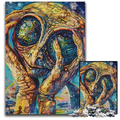 Alien Art LIX Puzzle 1000 Teile für Erwachsene schwierige Puzzles für Erwachsene DIY-Kunstdekor 1000 Teile (75 x 50 cm) von ZZQWIPEIS