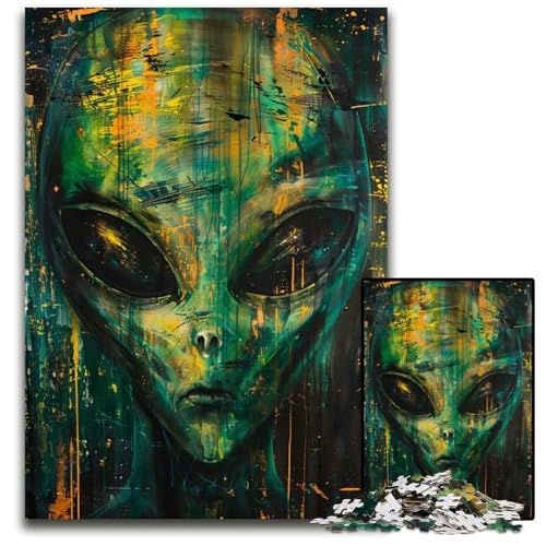 Alien Art LXII Puzzle 1000 Teile anspruchsvolle Puzzles kreatives Familienspiel und Heimdekoration Teenager 1000 PCS (75 x 50 cm) von ZZQWIPEIS