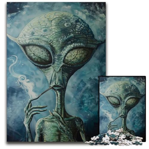 Alien Art LXVII 1000-teiliges Puzzle für Erwachsene anspruchsvolles DIY-Denkspiel perfektes Familienspiel oder dekoratives Geschenk 1000 Teile (38 x 26 cm) von ZZQWIPEIS