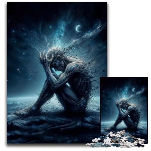 Allein 1000-teiliges Puzzle Papierpuzzle anspruchsvolles Denkspiel für Teenager Spaß am Familienspielabend 1000 Teile (38 x 26 cm) von ZZQWIPEIS