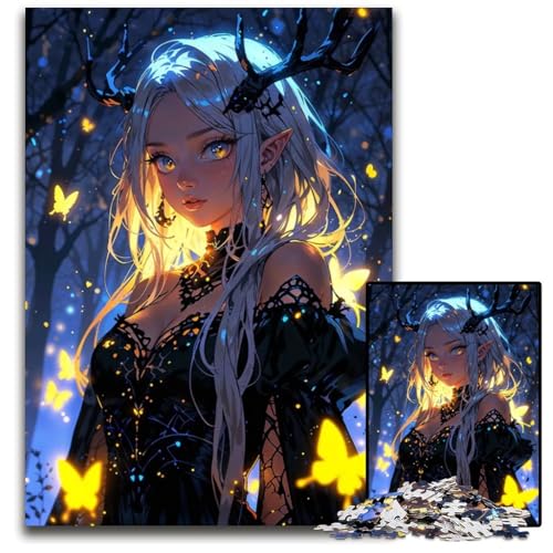 Allure of The Night 1000-teiliges Puzzle Papierpuzzle für Erwachsene anspruchsvolles Denkspiel für Teenager Spaß für den Familienspielabend 1000 Teile (38 x 26 cm) von ZZQWIPEIS