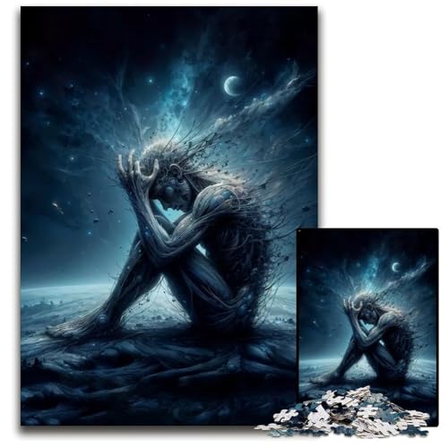Alone 1000-teiliges Puzzle Geschenke Holzpuzzle anspruchsvolles Denkspiel für Teenager Spaß am Familienspielabend 1000 Teile (75 x 50 cm) von ZZQWIPEIS