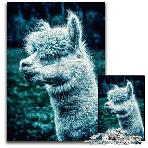 Alpaka-Puzzles für Erwachsene 1000 Puzzles für Erwachsene perfekt als Geburtstags- Weihnachts 1000 Teile (75 x 50 cm) von ZZQWIPEIS