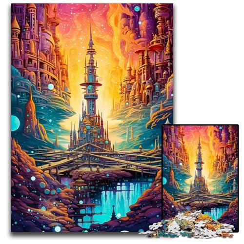 Amazing Towers 1000-Teile-Puzzle für Erwachsene anspruchsvolle Puzzles anspruchsvolles Denkspiel entspannendes Spielzeug für Teenager 1000 Teile (75 x 50 cm) von ZZQWIPEIS
