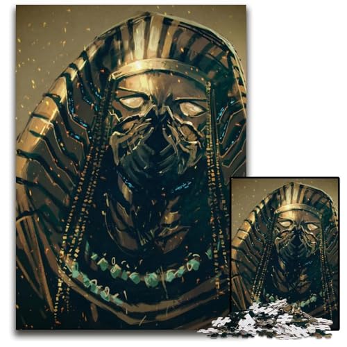 Ancient Dead Farao 1000-teiliges Puzzle Papierpuzzle anspruchsvolles Denkspiel für Teenager Spaß am Familienspielabend 1000 Teile (38 x 26 cm) von ZZQWIPEIS