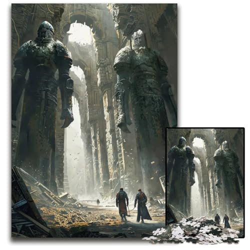 Ancient Guardians 1000-teiliges Puzzle für Erwachsene Holzpuzzle für Erwachsene Teenager Paare und Freunde zum Geburtstag Weihnachten 1000 Teile (75 x 50 cm) von ZZQWIPEIS
