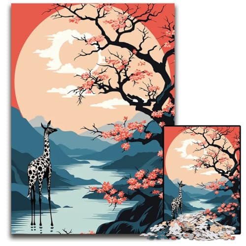 Animal Japan Vibes 1000-teiliges Puzzle für Erwachsene anspruchsvolle Puzzles anspruchsvolles Denkspiel entspannendes Spielzeug für Teenager 1000 Teile (75 x 50 cm) von ZZQWIPEIS