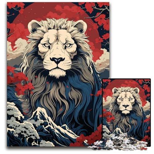Animal Japan Vibes 1000-teiliges Puzzle für Erwachsene anspruchsvolles DIY-Denkspiel perfektes Familienspiel oder dekoratives Geschenk 1000 Teile (75 x 50 cm) von ZZQWIPEIS