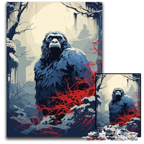 Animal Japan Vibes Puzzle für Erwachsene 1000 Teile Puzzle für Erwachsene Denksportaufgabe und Heimdekoration 1000 Teile (75 x 50 cm) von ZZQWIPEIS