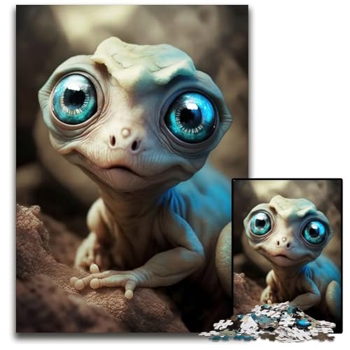 Außerirdische majestätische Kreatur Puzzle 1000 Teile für Erwachsene Papierpuzzle DIY-Dekoration Denksportaufgabe für Erwachsene Familienurlaubsgeschenk 1000 PCS (38 x 26 cm) von ZZQWIPEIS
