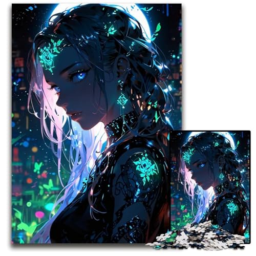 EIN Porträt der Gelassenheit 1000-teiliges Puzzle Geschenke Holzpuzzle perfekt für Familienfeiern Geburtstage Feiertage 1000 Teile (75 x 50 cm) von ZZQWIPEIS