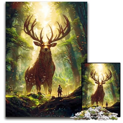 EIN mythischer Tag 1000-teiliges Puzzle für Erwachsene Holzpuzzle für Erwachsene perfekt als Geburtstags- Weihnachts 1000 Teile (75 x 50 cm) von ZZQWIPEIS