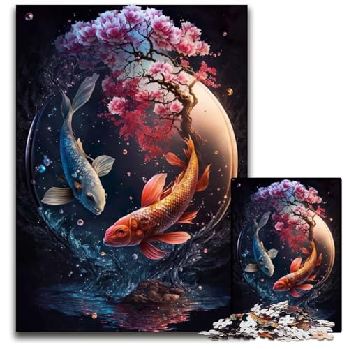 Eine Yin- und Yang-Reise V 1000-teiliges Puzzle Holzpuzzle anspruchsvolles Denkspiel für Teenager Spaß am Familienspielabend 1000 Teile (75 x 50 cm) von ZZQWIPEIS