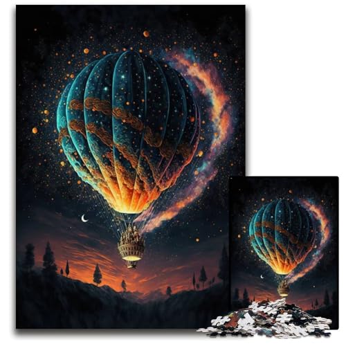 Luftballon-Puzzle für Erwachsene 1000 Teile Holzpuzzle für Erwachsene Teenager Paare und Freunde zum Geburtstag Weihnachten 1000 Teile (75 x 50 cm) von ZZQWIPEIS