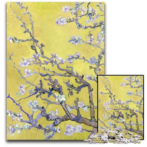 Mandelblüten Van Gogh Y Puzzles für Erwachsene 1000 Puzzles für Erwachsene perfekt als Geburtstags- Weihnachts 1000 Teile (38 x 26 cm) von ZZQWIPEIS