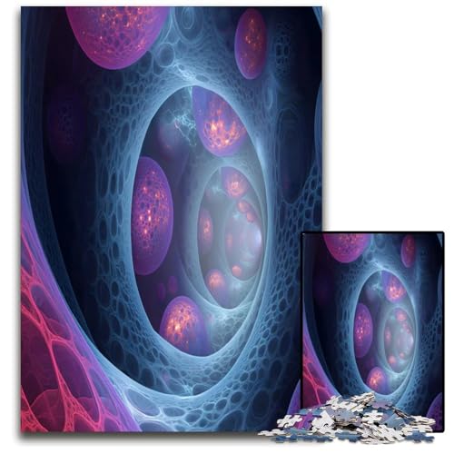 Puzzle 1000 Teile Abstrakter kosmischer Tunnel Holzpuzzle anspruchsvolles DIY-Denkspiel perfektes Familienspiel oder dekoratives Geschenk 1000 Teile (75 x 50 cm) von ZZQWIPEIS