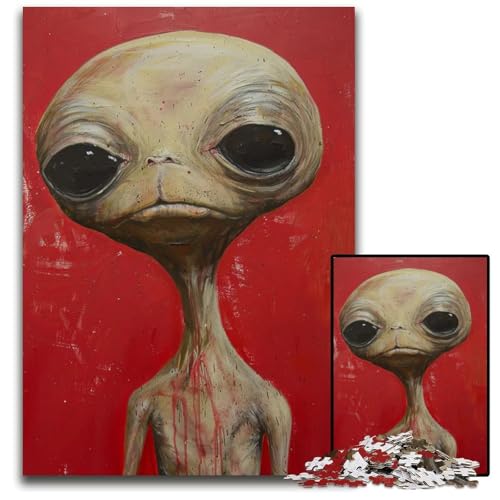 Puzzle 1000 Teile Alien Art LXIV Holzpuzzle anspruchsvolles DIY-Denkspiel perfektes Familienspiel oder dekoratives Geschenk 1000 Teile (75 x 50 cm) von ZZQWIPEIS