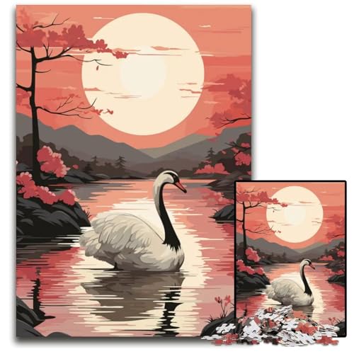 Puzzle 1000 Teile Tier-Puzzle Japan-Vibes Papierpuzzle anspruchsvolles DIY-Denkspiel perfektes Familienspiel oder dekoratives Geschenk 1000 Teile (38 x 26 cm) von ZZQWIPEIS
