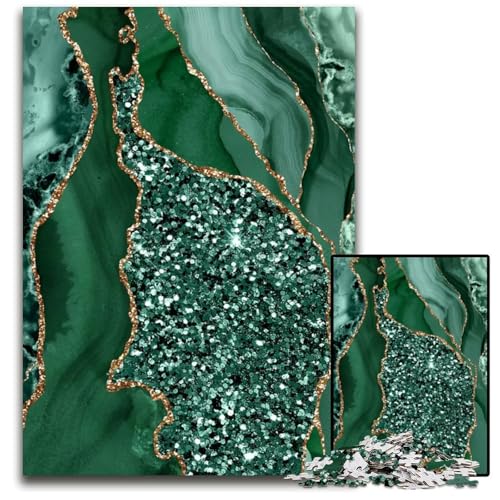 Puzzle 1000 Teile für Erwachsene Achat Glitzer Ozean anspruchsvolle Puzzles perfekt für Halloween Weihnachten Geburtstagsgeschenk 1000 PCS (75 x 50 cm) von ZZQWIPEIS