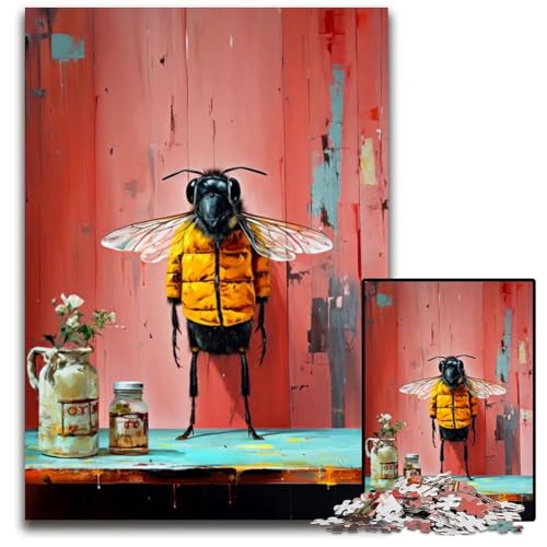 Puzzle 1000 Teile für Erwachsene Agent Bee anspruchsvolle Puzzles perfekt für Halloween Weihnachten Geburtstagsgeschenk 1000 PCS (75 x 50 cm) von ZZQWIPEIS